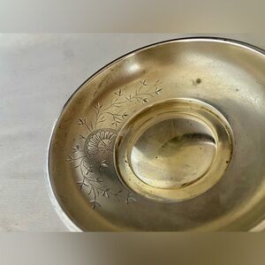 Antique Whiting Sterling Silver S Stag Etched Design Small Bowl